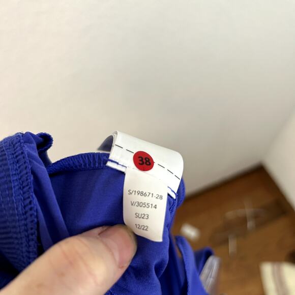 Athleta Brooklyn Mid Rise Ankle Pant Womens Size 10 Tall Blue Purplish Long - Picture 7 of 8